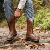 Round Toe Cowboy Men Boots