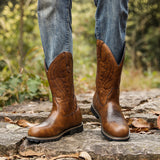 Round Toe Cowboy Men Boots