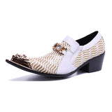 Pointed Metal Toe Rhinestones Slip On Shoes
