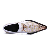 Pointed Metal Toe Rhinestones Slip On Shoes