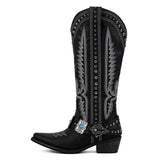 Pointed Toe Western Embroidered Boots