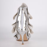 Open Toe High Heel Ankle Boots