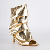 Open Toe High Heel Ankle Boots