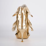 Open Toe High Heel Ankle Boots