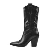 Patent Leather Pointed Toe Cowboy Boots