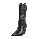 Patent Leather Pointed Toe Cowboy Boots