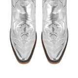 Embroidered Pointed Toe Ankle Western Boots