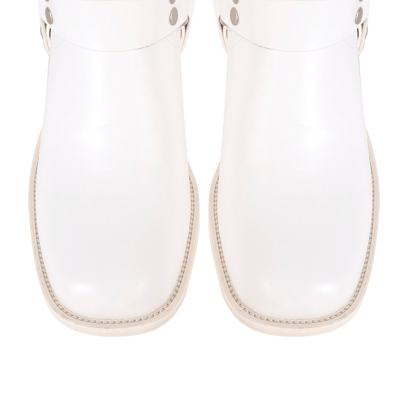 Chunky Heel Buckle Ankle Boots