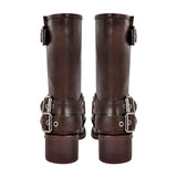 Chunky Heel Buckle Ankle Boots