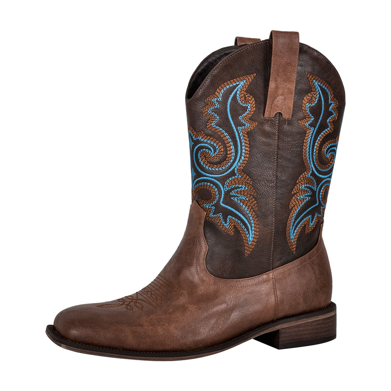 Western Inspired Embroider Cowboy Men Boots