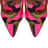 Pointed Toe Wedge Heel Camouflage Fold Over Boots