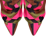 Pointed Toe Wedge Heel Camouflage Fold Over Boots