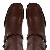 Star Square Toe Buckle Knee High Boots
