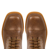 Square Toe Chunky Heel Buckles Boots