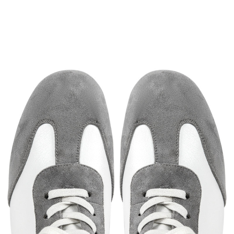 Round Toe Lace-up Boxing Ankle Boots