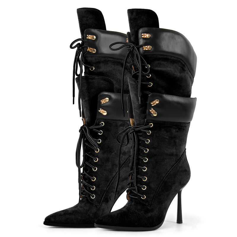 Pointed Toe Stiletto Heel Fashion Boots