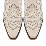 Pointed Toe Embroidered Block Heel Western Boots