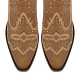 Pointed Toe Embroidered Block Heel Western Boots