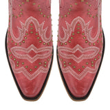 Pointed Toe Embroidered Block Heel Western Boots