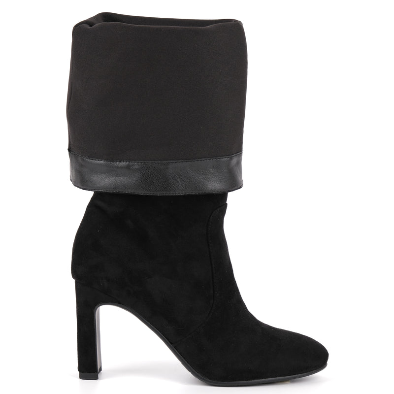 Rounted Toe High Heel Boots