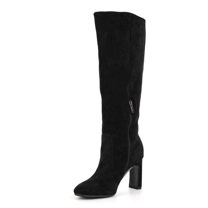 Rounted Toe High Heel Boots