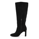 Rounted Toe High Heel Boots