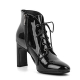 Pointed Toe Laces Up Ankle Boots