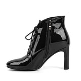 Pointed Toe Laces Up Ankle Boots