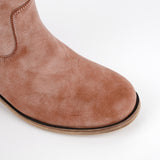 Round Toe Zipper Ankle Boots