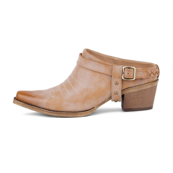 Poined Toe Buckle Ankle Boots