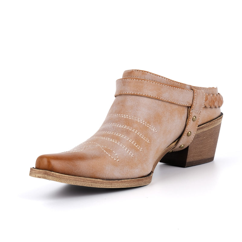 Poined Toe Buckle Ankle Boots