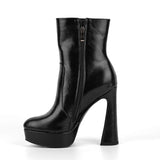 Round Toe Platform Chunky Heel Ankle Boots