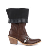 Poined Toe Lace Up Buckle Women Boots