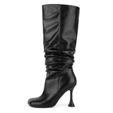 Patent Leather High Heel Boots