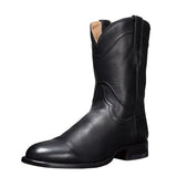 Round Toe Low Heel Western Boots