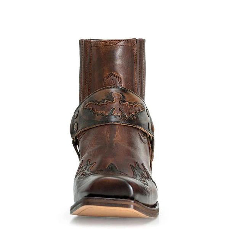 Low Heel Vintage Embroidered Ankle Boots