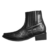 Pointed Toe Embroidery Dress Boots