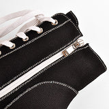 Canvas High Heel Lace Up Plattform Boots