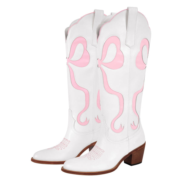 Pointed Toe Chunky Heel Western Boots