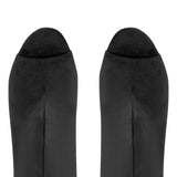 Peep Toe Suede boots Shaped Heel Knee High