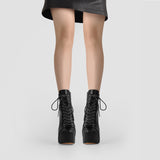 Round Toe Chunky Heel Ankle Boots