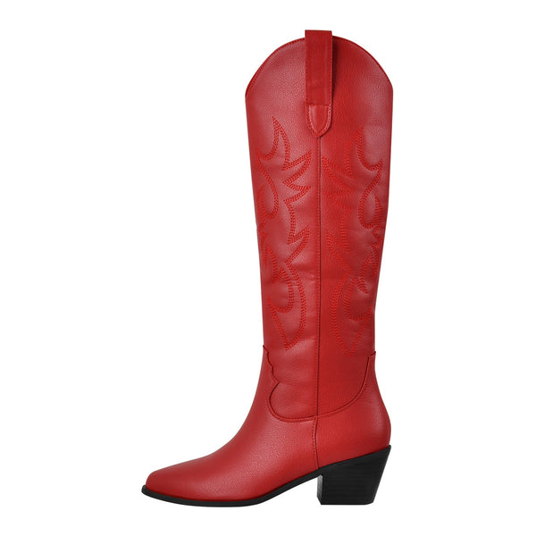 Red Round Up Cowboy Boots