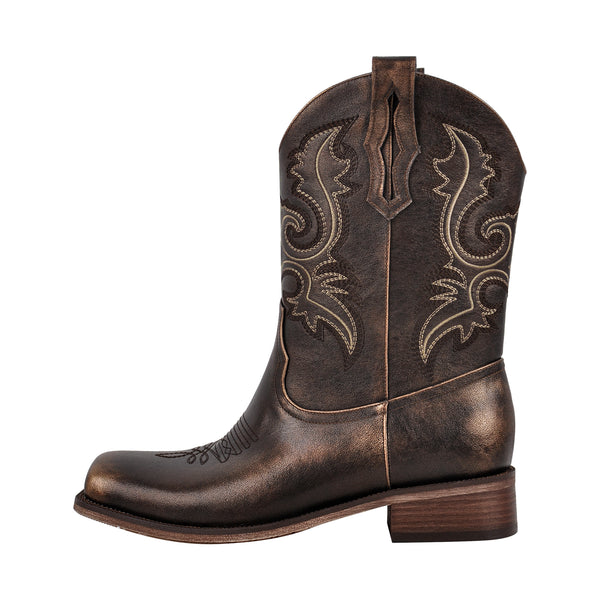 Cowboy Boots for Men Classic Western Style Embroidery Details